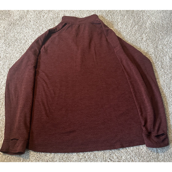 LL Bean Sweater Fleece Pullover Mens XL Red Slightly Fitted Snap Button - Picture 6 of 6
